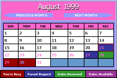 Sitter Calendar